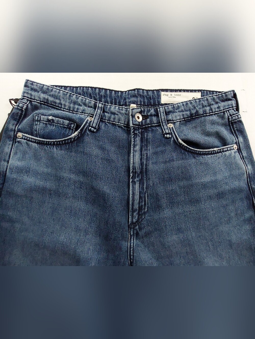 Rag & Bone Logan Mid Rise Wide Leg Jeans Womens Size 30x32 (34x32) Blue NWT $255 - Picture 10 of 16